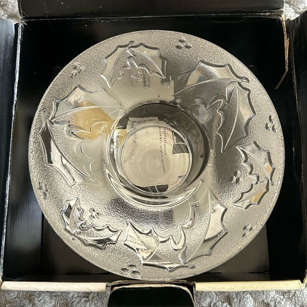 Orrefors Sweden, Crystal, Candle holder Holly Day By Designer, Erika Lagerbielke